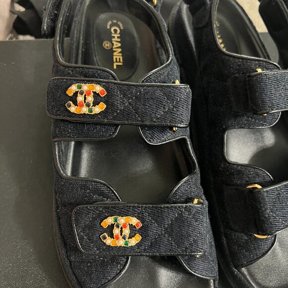 Chanel Denim Sandals - Picture 9 of 10